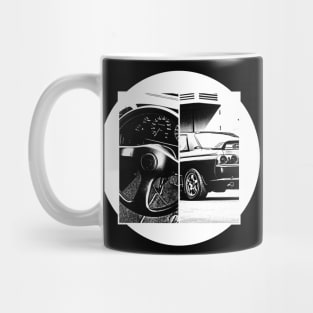 NISSAN SKYLINE GT-R R32 Black 'N White 5 (Black Version) Mug